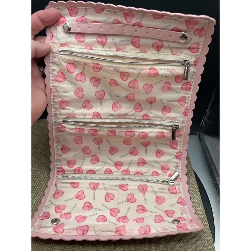 Lauren Conrad Life is Sweet Jewelry or Cosmetic Travel Case Case Pink